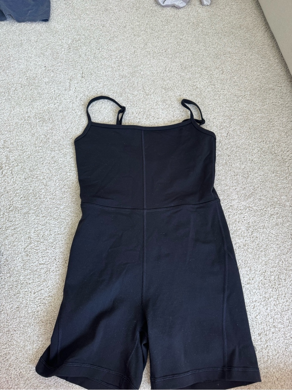 Aritzia Black Spaghetti-Strap Romper Jumpsuit